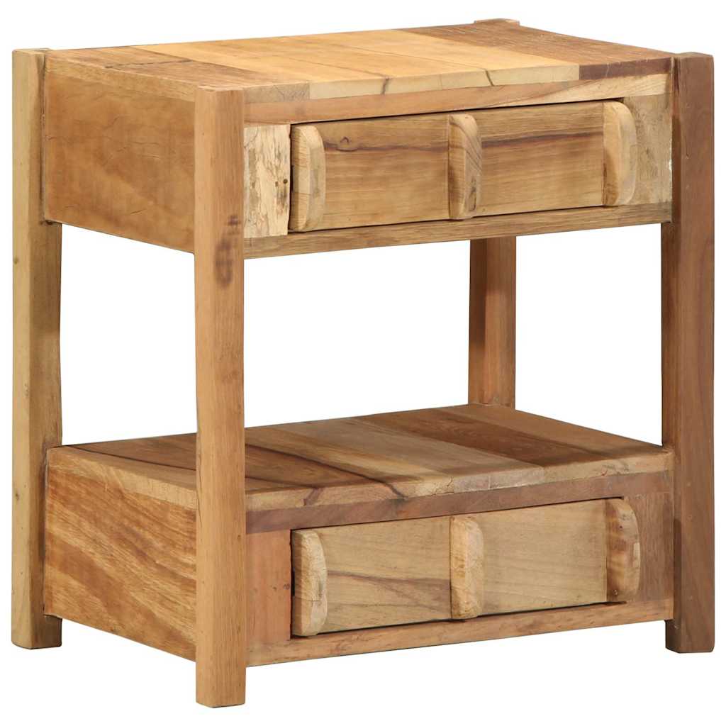 Beistelltisch Braun 43 x 32 x 46 cm Massives upgecyceltes Holz