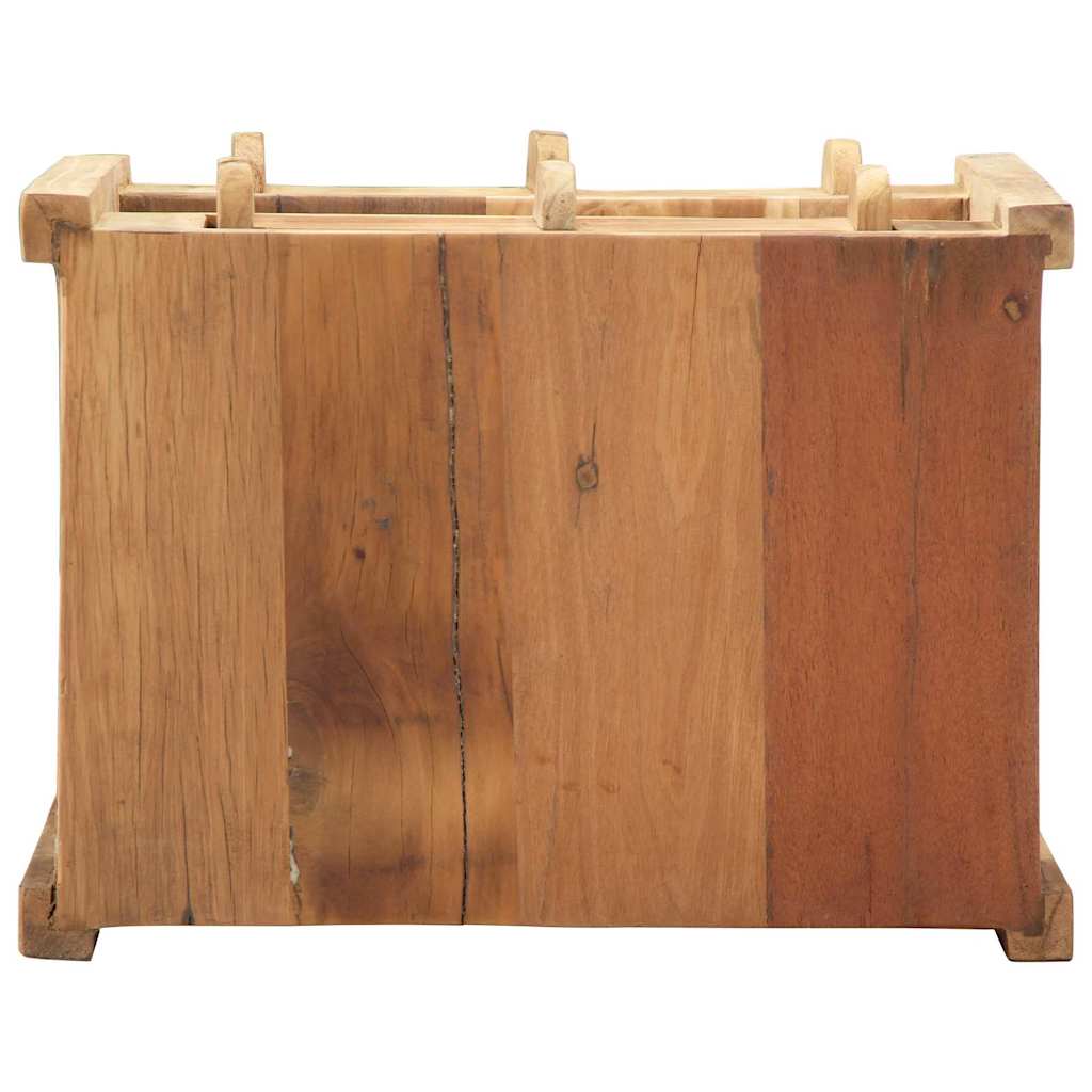 Beistelltisch Braun 43 x 32 x 46 cm Massives upgecyceltes Holz