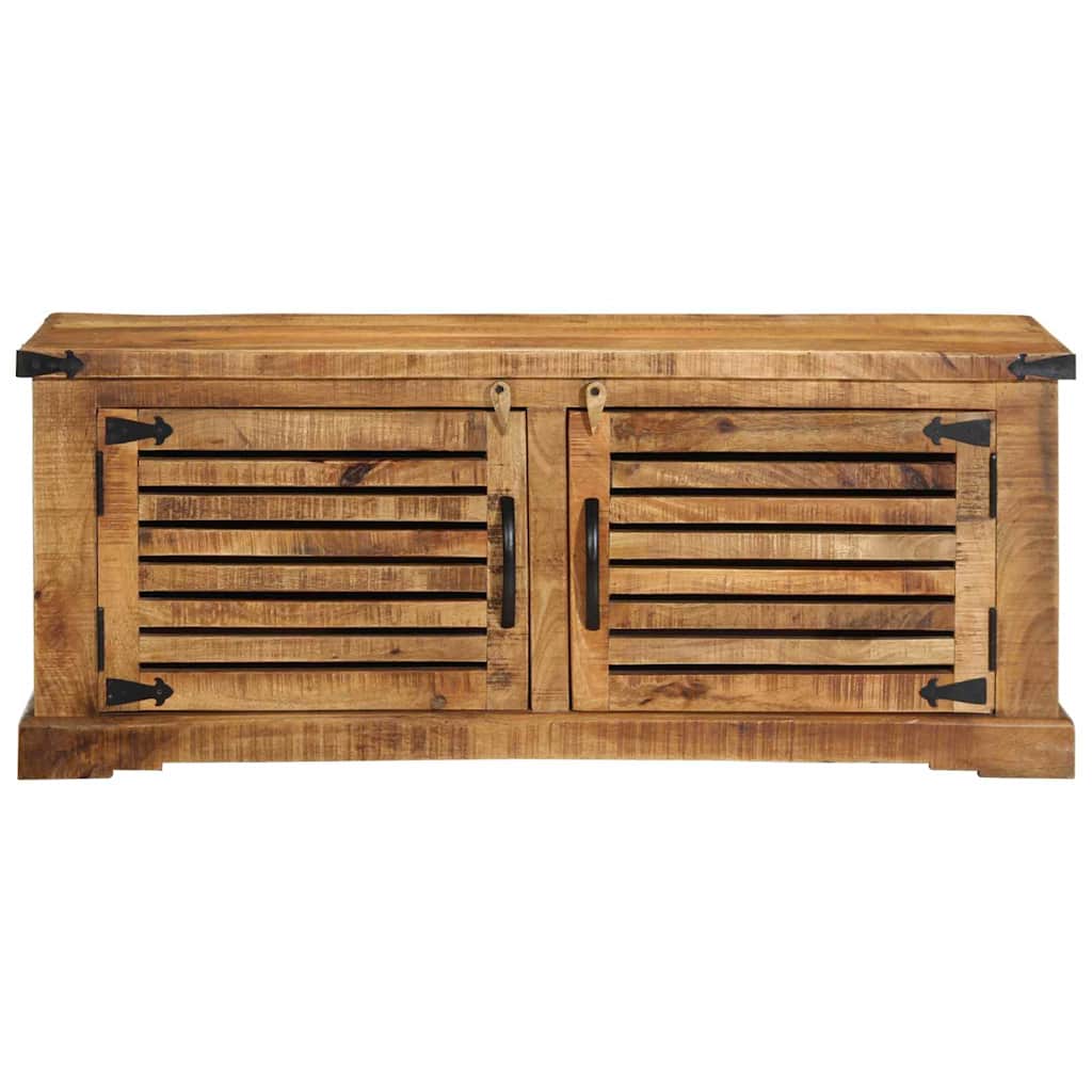 Schuhschrank Braun 110 x 38 x 45 cm Massivholz Mango