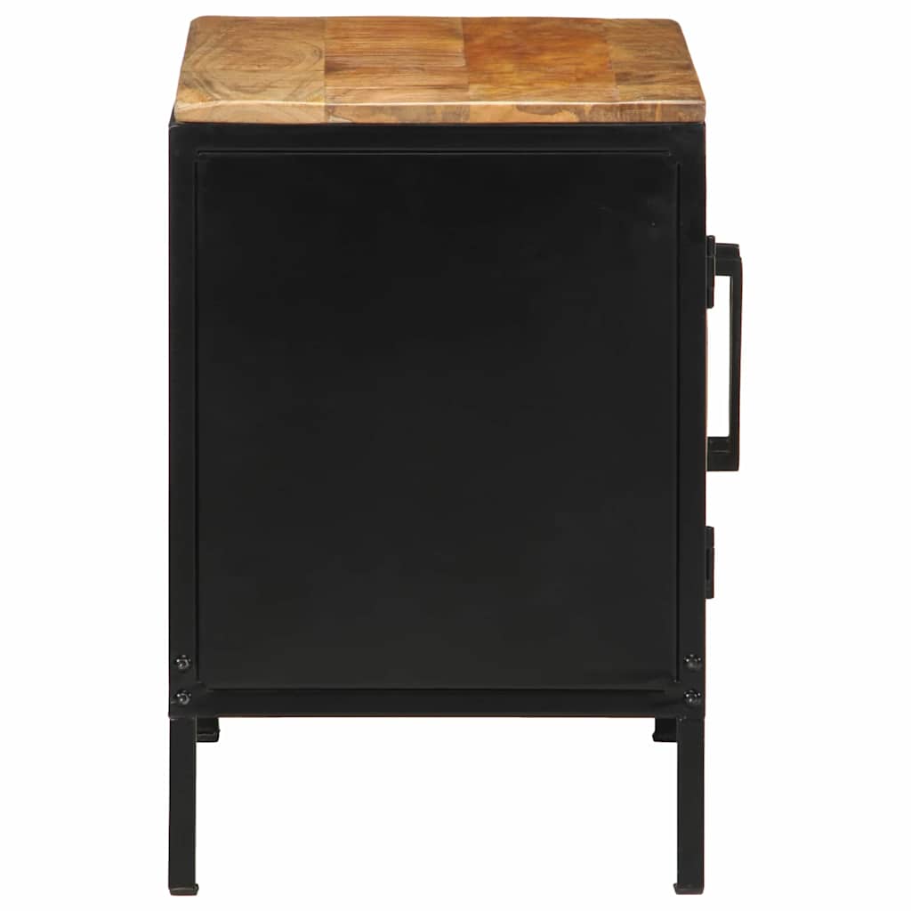 Nachttisch 2 stk. Braun und Schwarz 50 x 30 x 45 cm