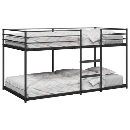 Etagenbett ohne Matratze Schwarz 90x200 cm Stahl