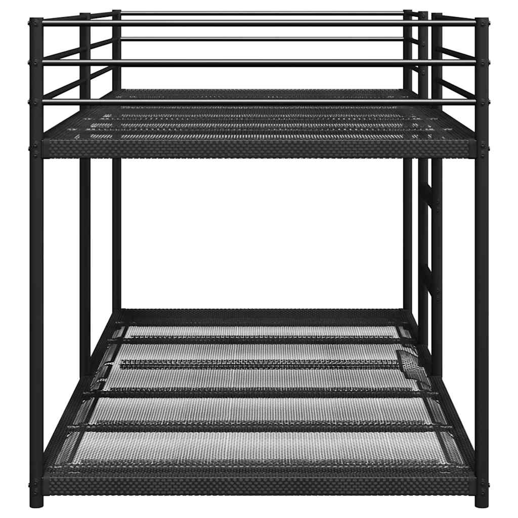 Etagenbett ohne Matratze Schwarz 100x190 cm Stahl