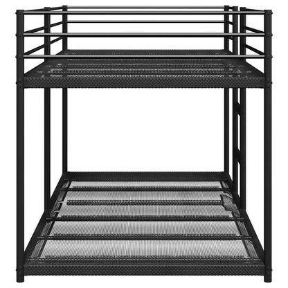 Etagenbett ohne Matratze Schwarz 100x190 cm Stahl