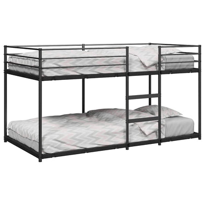 Etagenbett ohne Matratze Schwarz 100x190 cm Stahl
