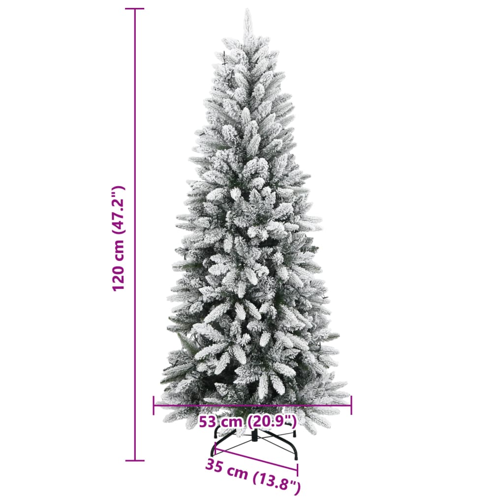 Künstlicher Weihnachtsbaum mit Schnee 150 LEDs 120 cm