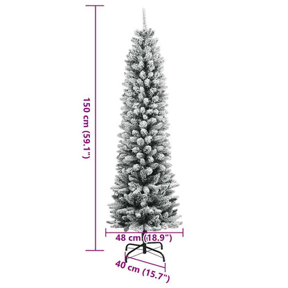 Künstlicher Weihnachtsbaum mit Schnee 150 LEDs 150 cm