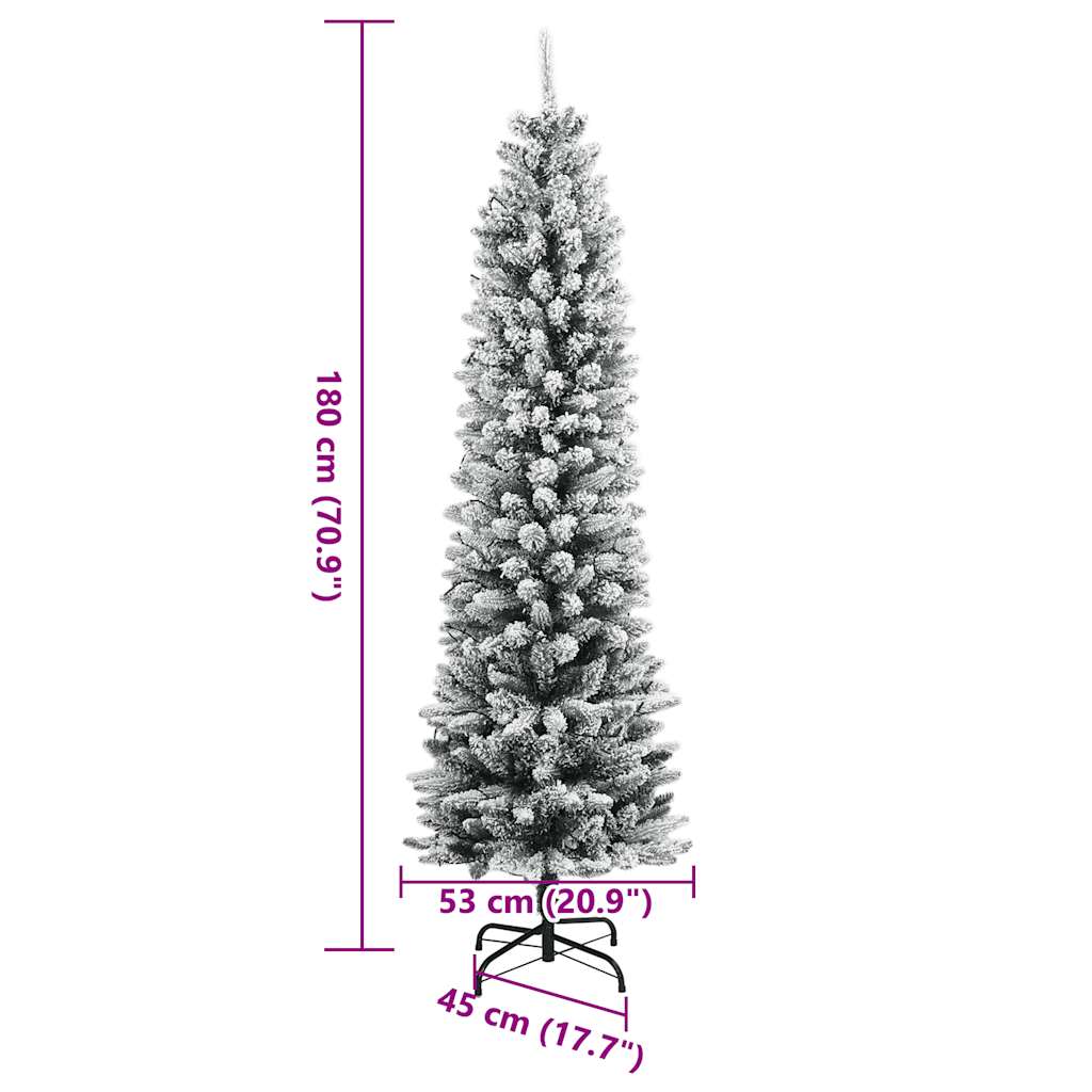 Künstlicher Weihnachtsbaum mit Schnee 300 LEDs 180 cm