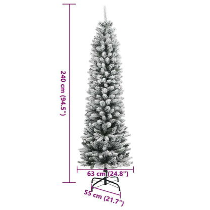 Künstlicher Weihnachtsbaum mit Schnee 300 LEDs 240 cm