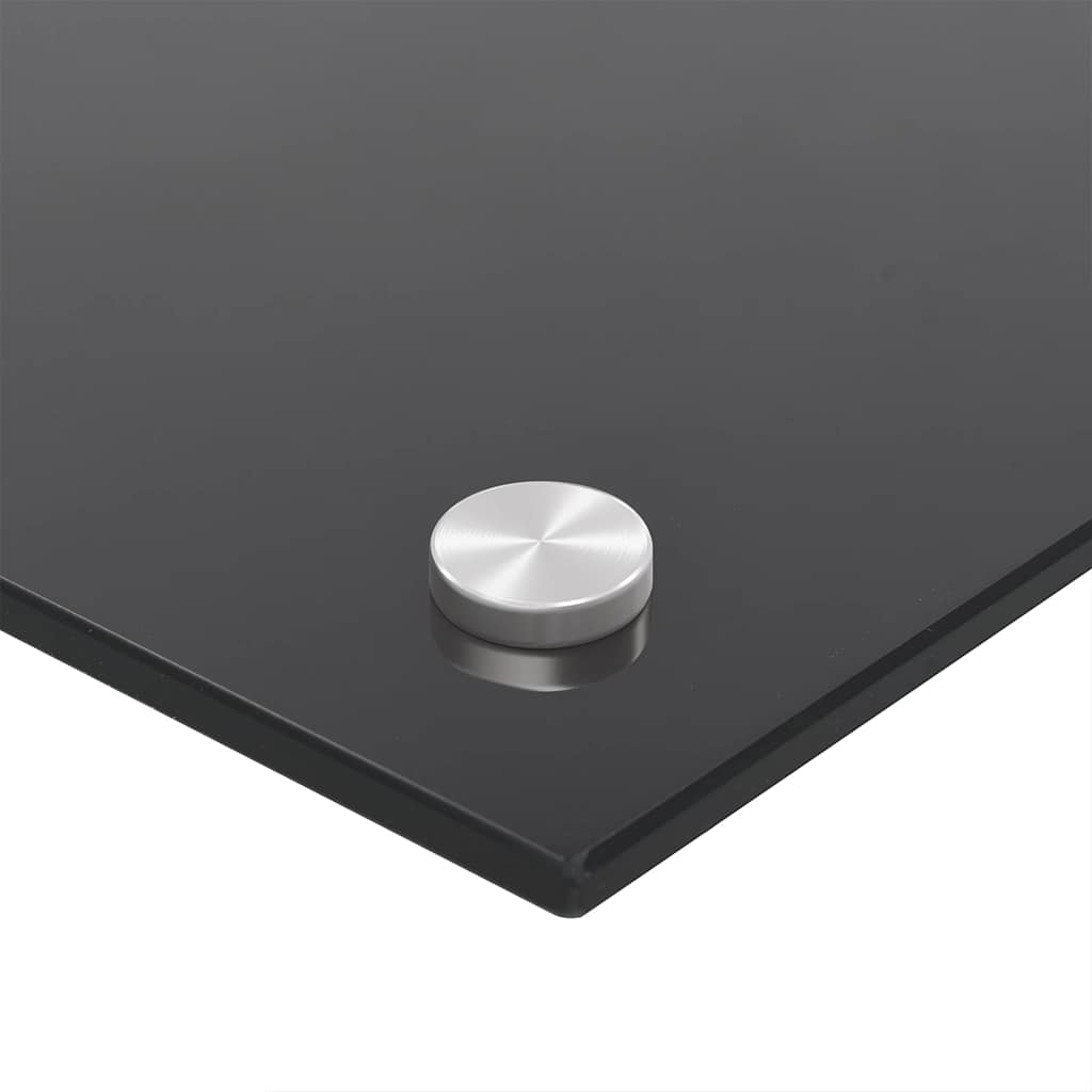 Küchenrückwände 2 Stk. Schwarz 70x40 cm Hartglas