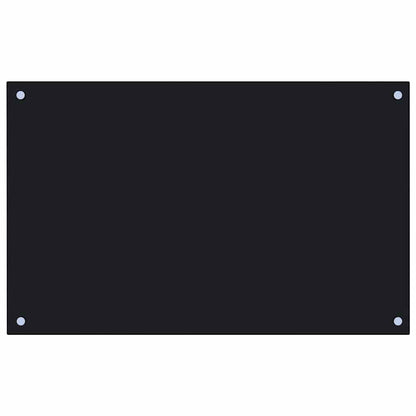 Küchenrückwände 2 Stk. Schwarz 80x50 cm Hartglas