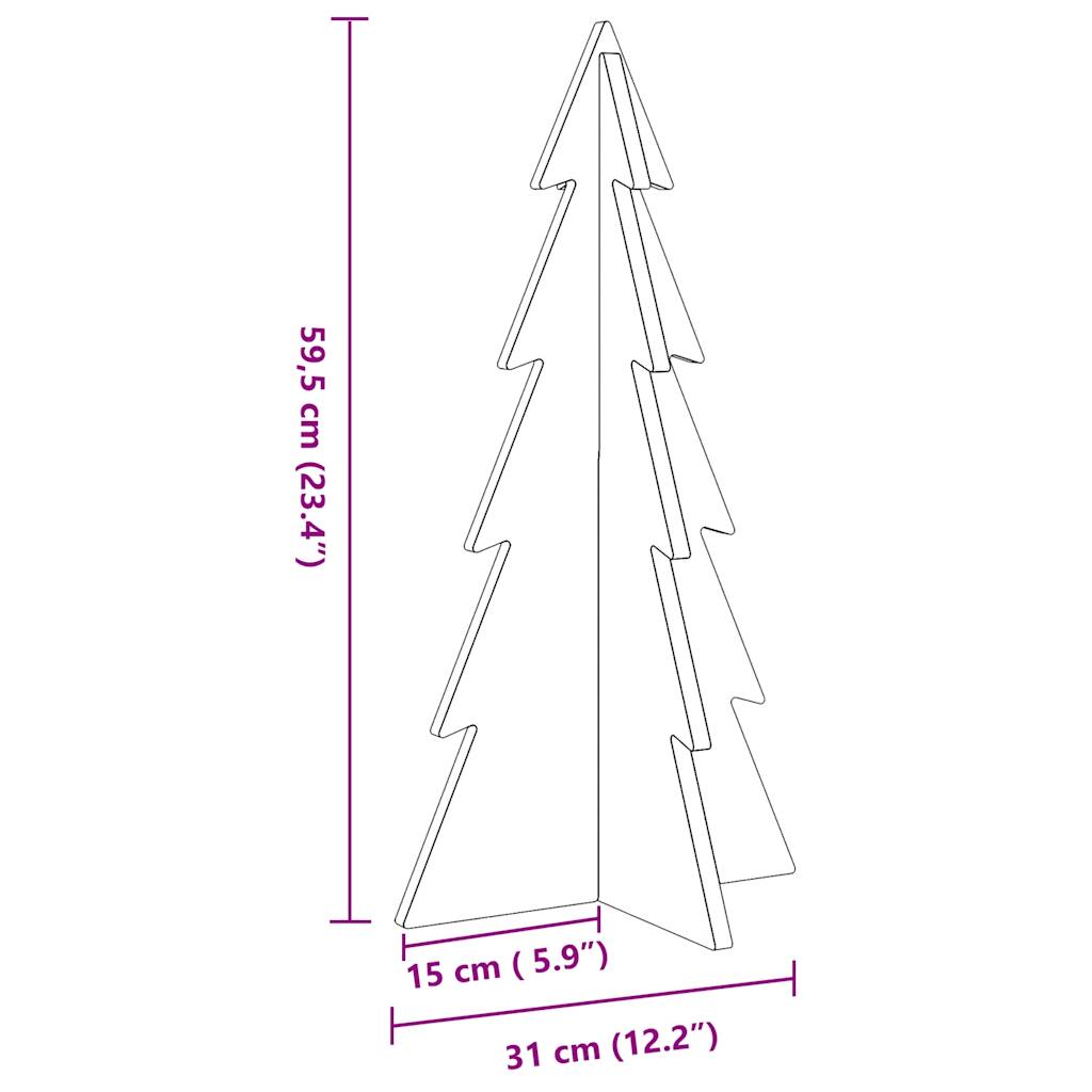 Bois de sapin de Noël à décorer 59,5 cm en bois de pin massif