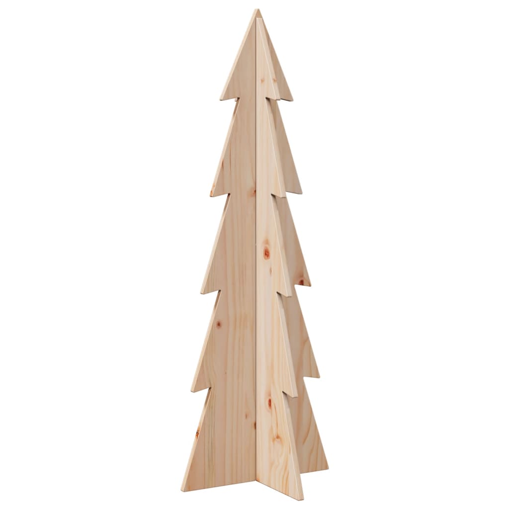 Sapin de Noël à décorer 112 cm en bois de pin massif