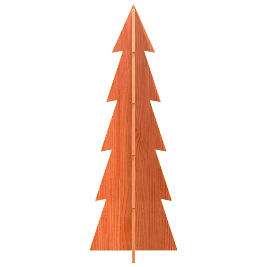 Sapin de Noël à décorer wax marron 112cm bois de pin massif