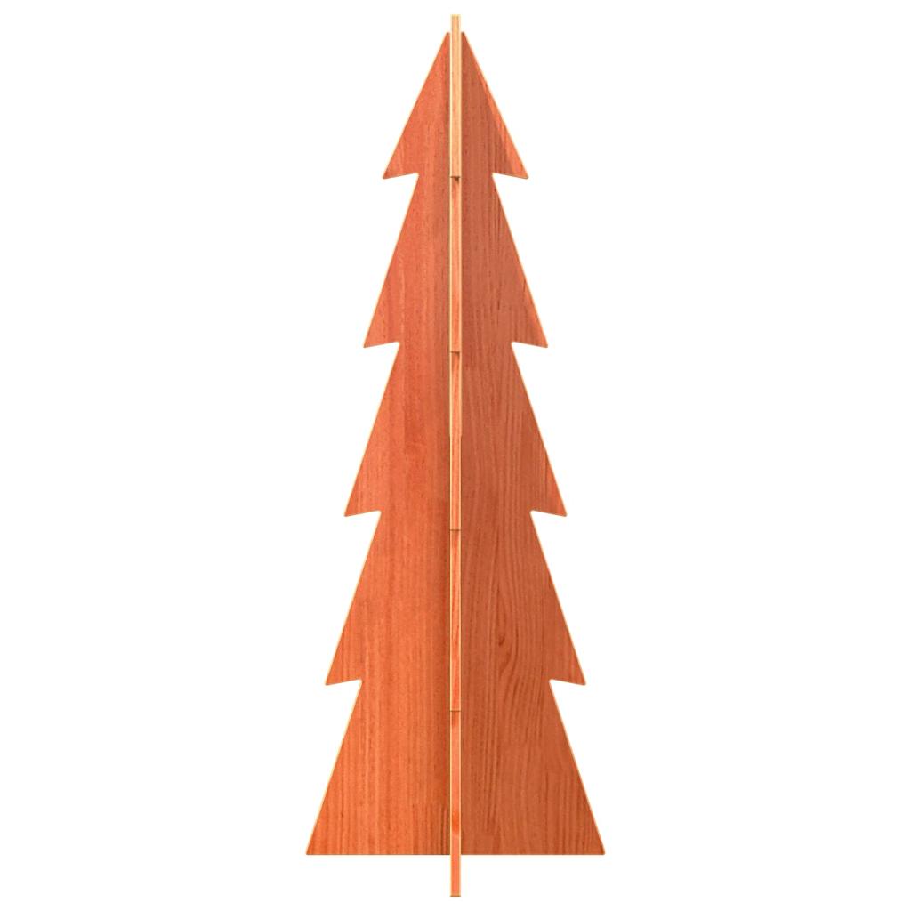 Sapin de Noël à décorer wax marron 112cm bois de pin massif