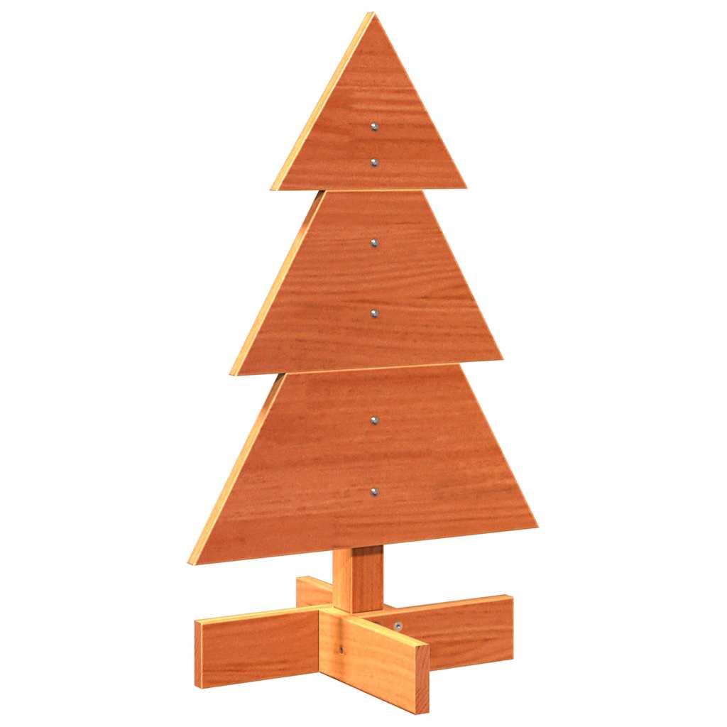 Sapin de Noël à décorer wax marron 60 cm en bois de pin massif