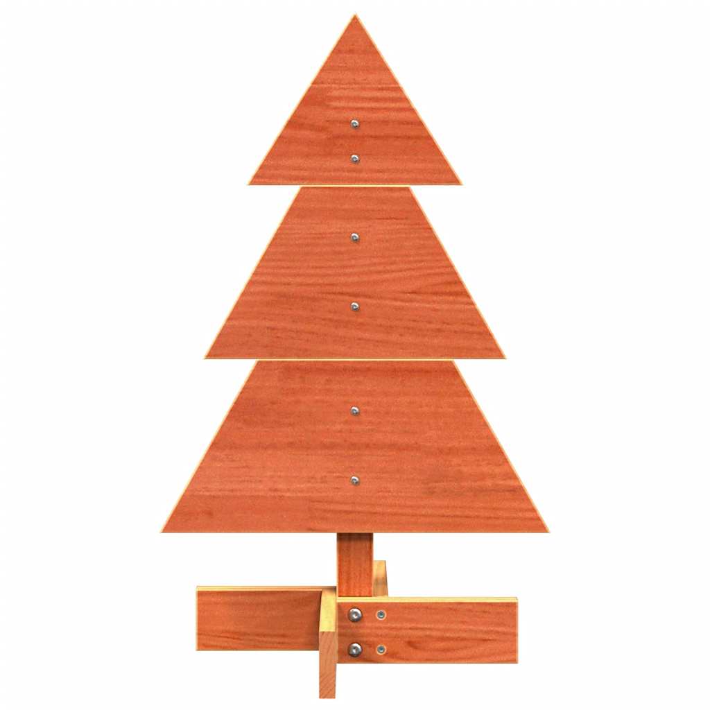 Sapin de Noël à décorer wax marron 60 cm en bois de pin massif