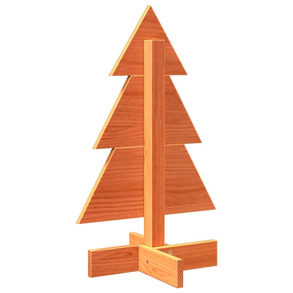 Sapin de Noël à décorer wax marron 60 cm en bois de pin massif