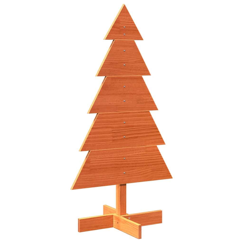 Sapin de Noël à décorer wax marron 100cm bois de pin massif