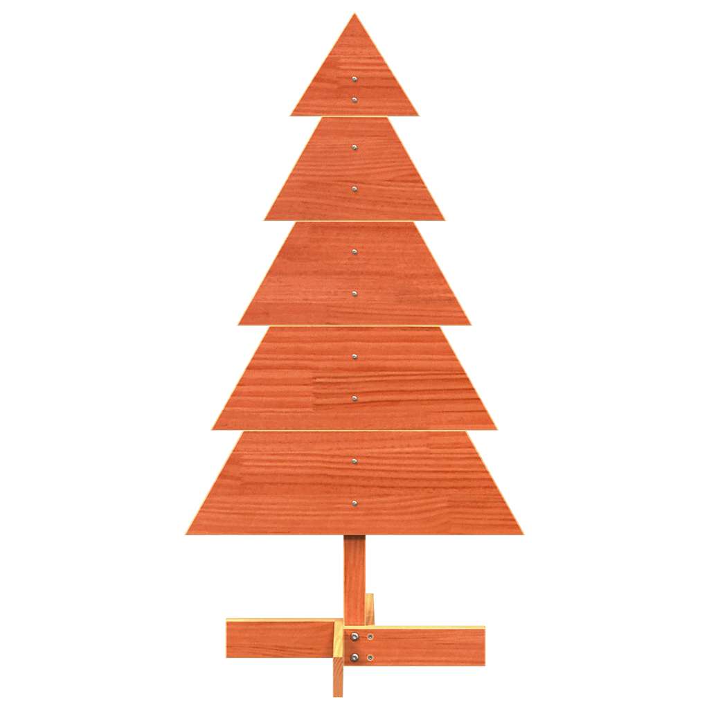 Sapin de Noël à décorer wax marron 100cm bois de pin massif