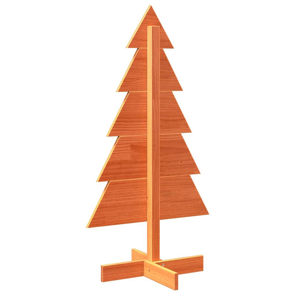 Sapin de Noël à décorer wax marron 100cm bois de pin massif