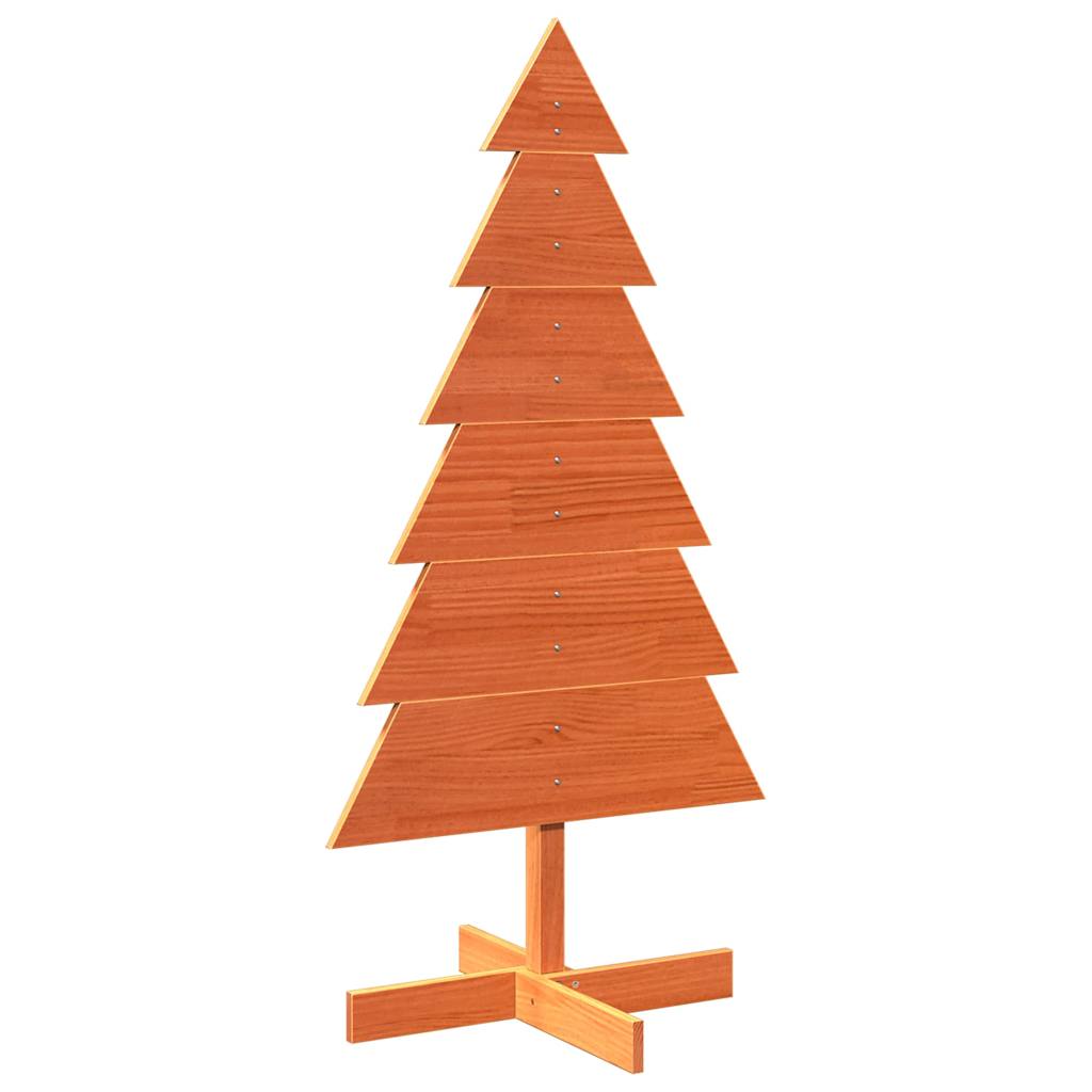 Sapin de Noël à décorer wax marron 120cm bois de pin massif