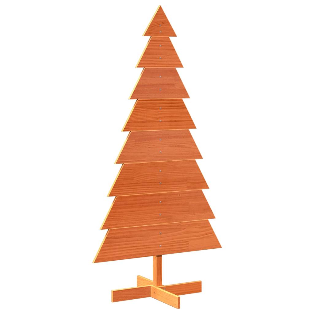 Sapin de Noël à décorer wax marron 150cm bois de pin massif