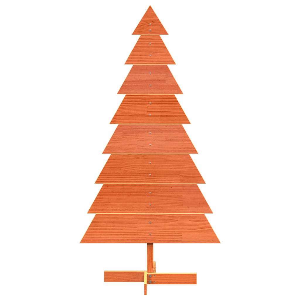 Sapin de Noël à décorer wax marron 150cm bois de pin massif