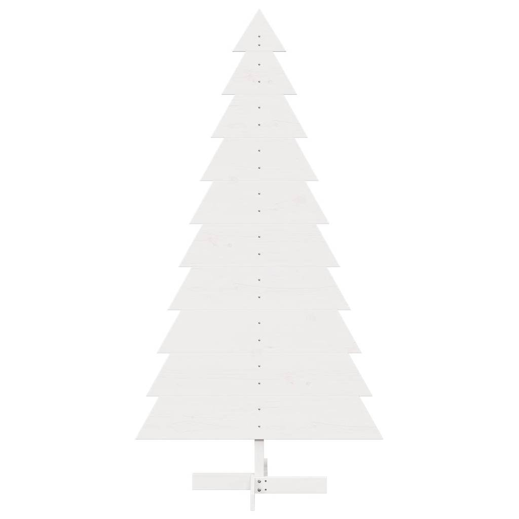 Sapin de Noël à décorer blanc 180 cm en bois de pin massif