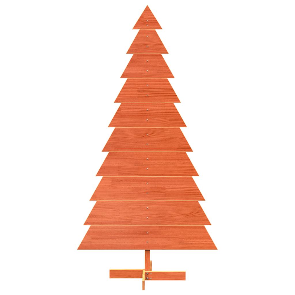 Sapin de Noël à décorer wax marron 180cm bois de pin massif