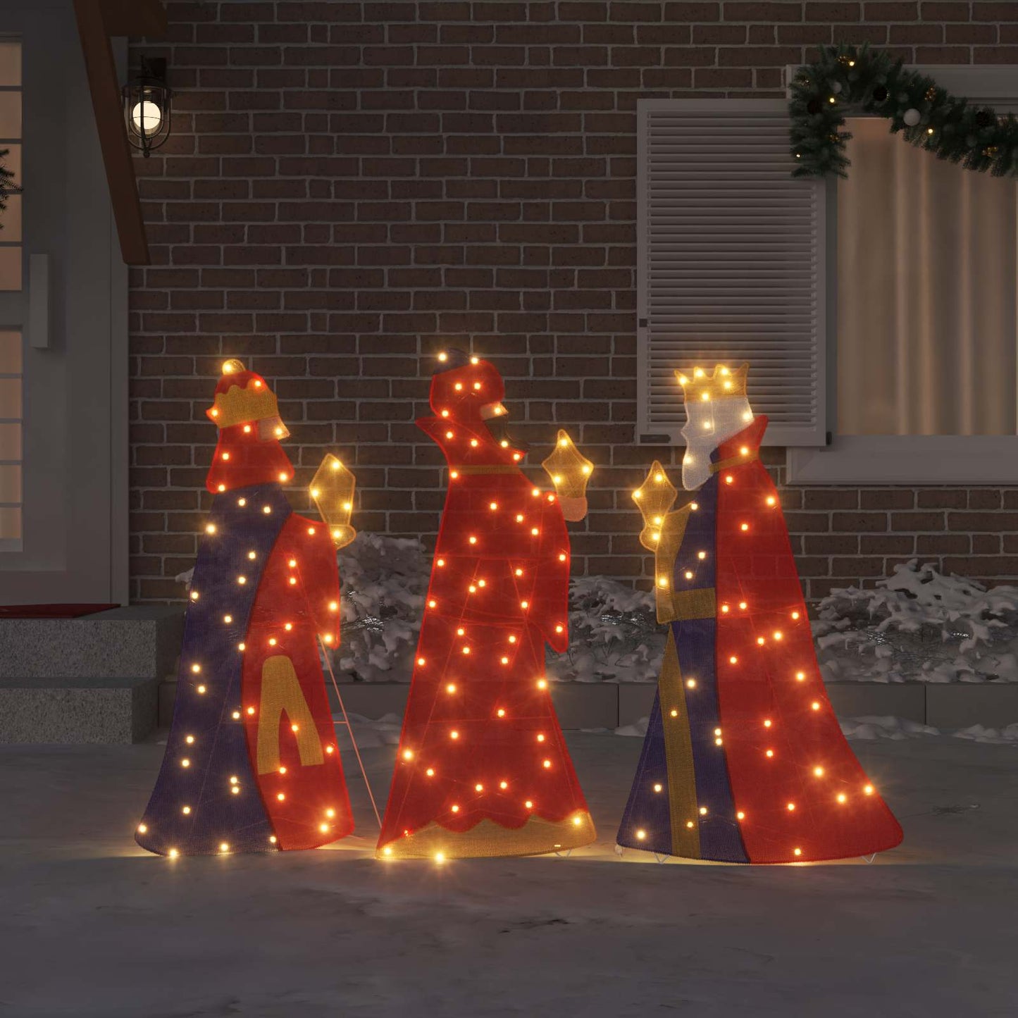 3 weise Männer Weihnachtsbeleuchtung 3 pcs Warmes Weiß 105 cm