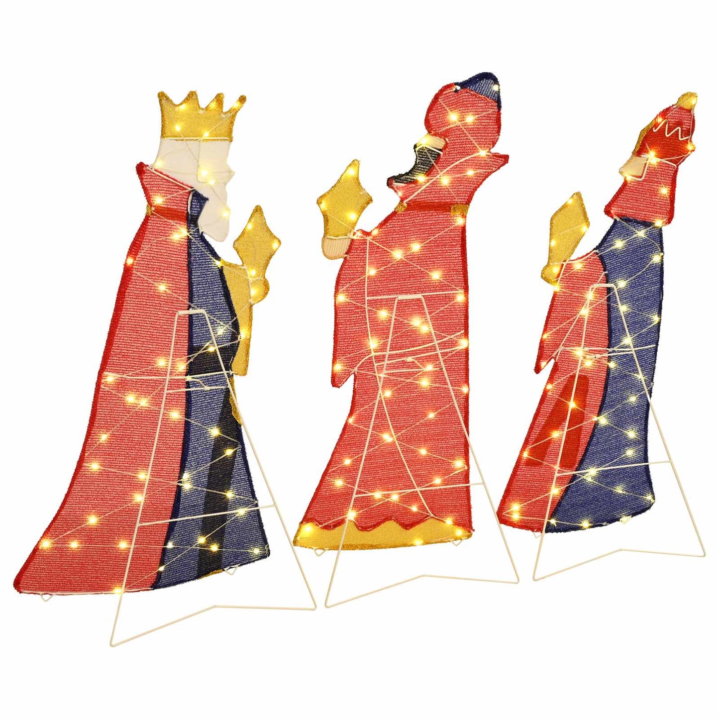 3 weise Männer Weihnachtsbeleuchtung 3 pcs Warmes Weiß 105 cm