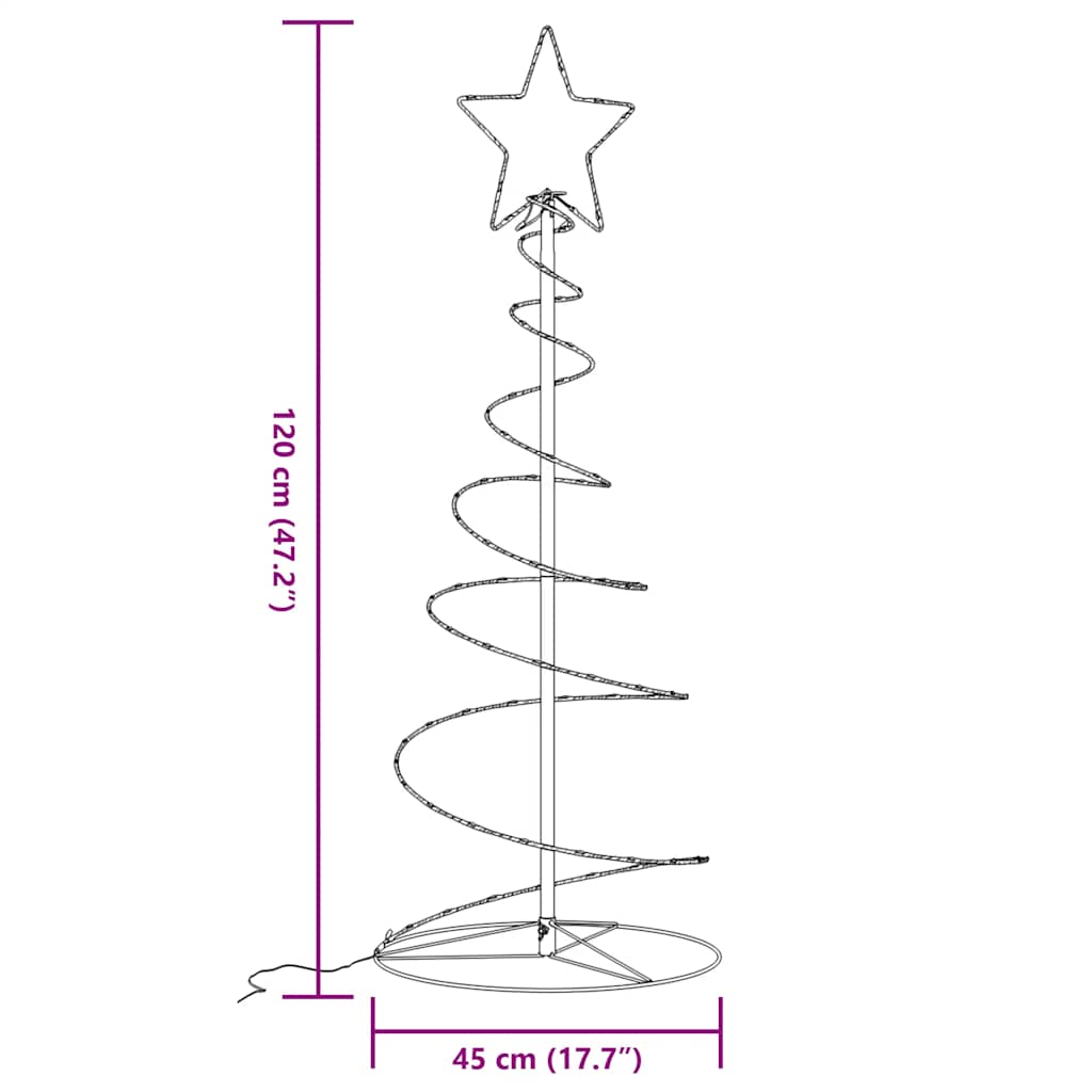 LED Weihnachtsbaum 80 LEDs Warmweiß 120 cm