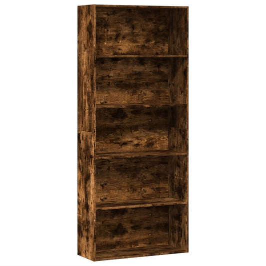 Bookshelf smoked oak 80x30x189 cm wood material