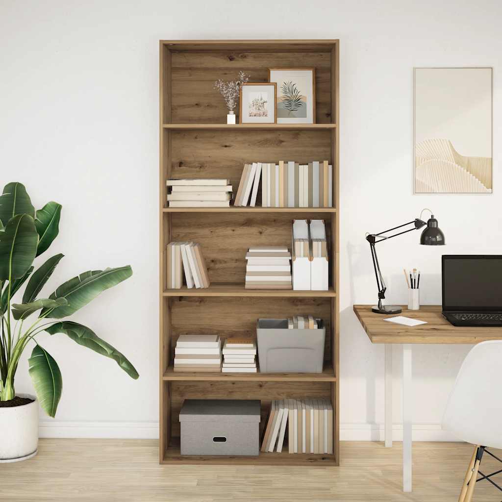 Bücherregal Artisan-Eiche 80x30x189 cm Holzwerkstoff