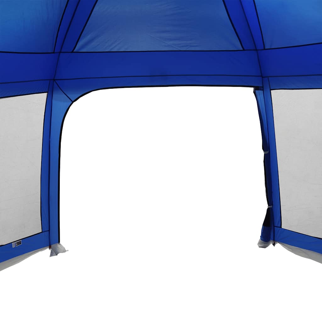 Poolzelt mit abnehmbarem Überzelt Netzwänden Azurblau 512x458cm