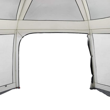 Poolzelt mit abnehmbarem Überzelt Netzwänden Grau 618x532cm