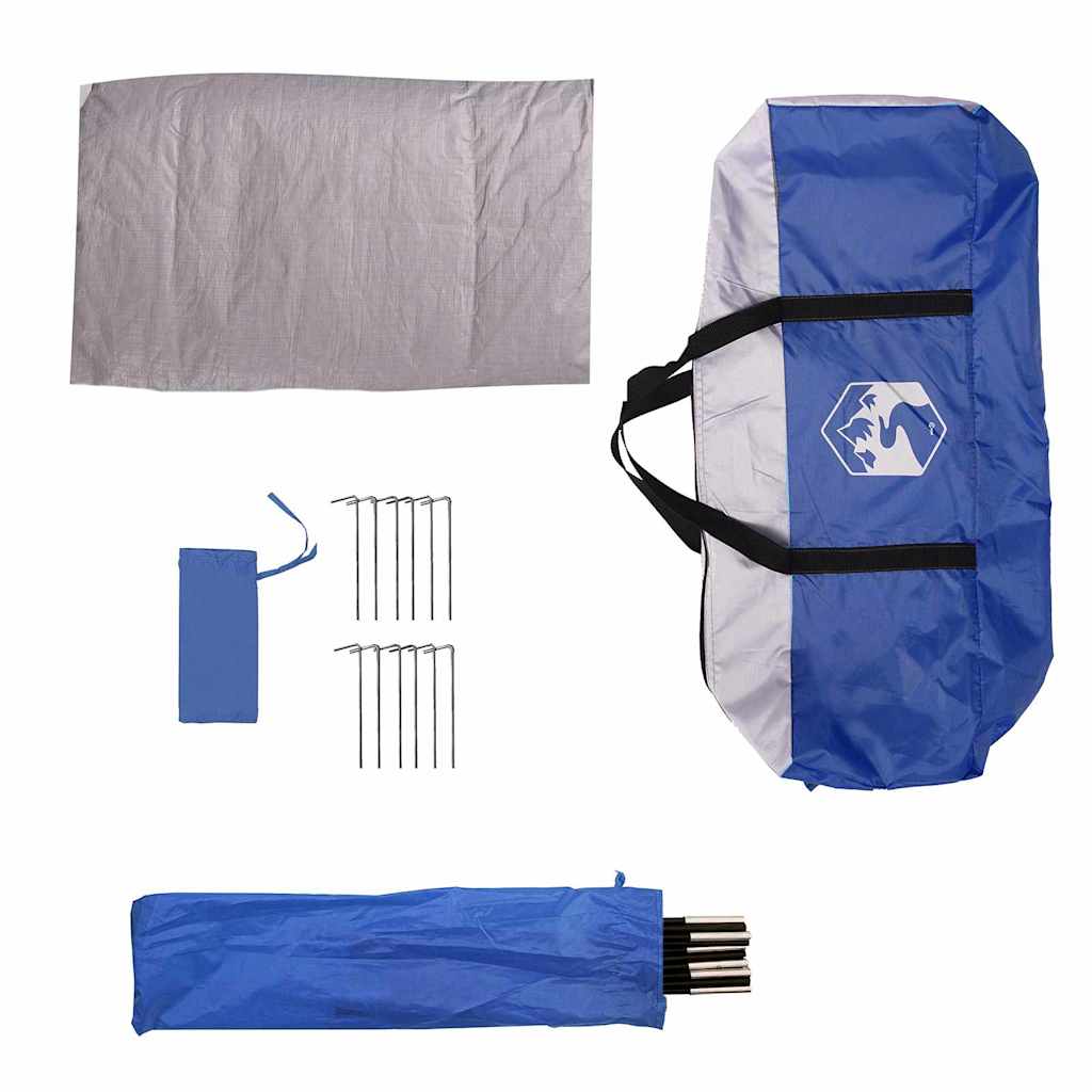 Poolzelt 366 x 305 x 231 cm Polyester und Fiberglas Azure Blau