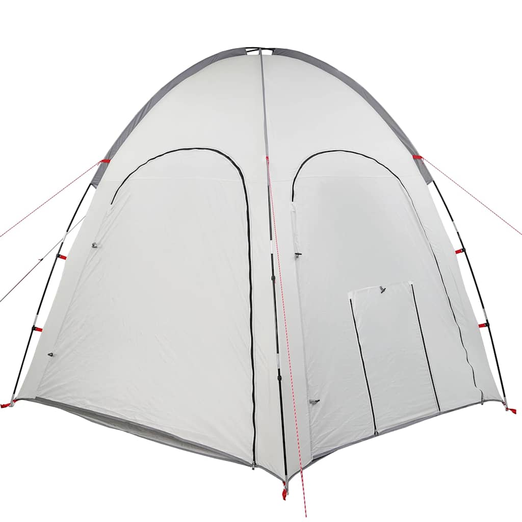 Poolzelt Grau 366 x 305 x 231 cm Polyester und Fiberglas