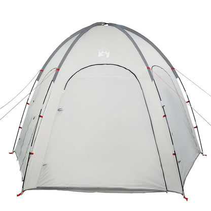 Poolzelt 366 x 305 x 231 cm Polyester und Fiberglas Grau