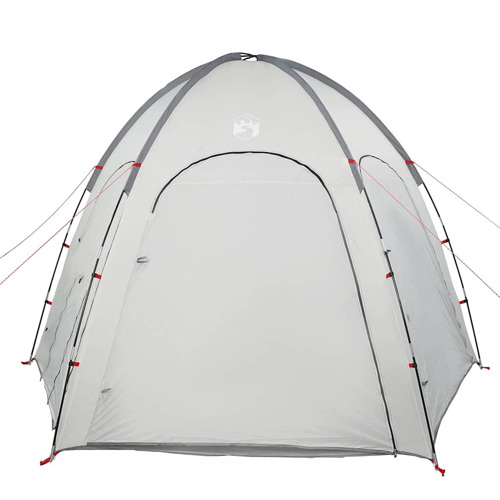 Poolzelt Grau 366 x 305 x 231 cm Polyester und Fiberglas