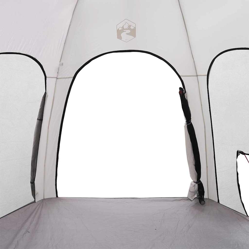 Poolzelt Grau 366 x 305 x 231 cm Polyester und Fiberglas