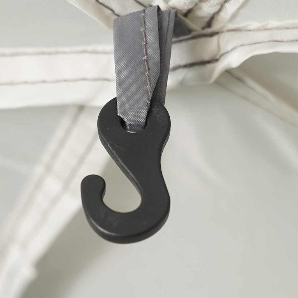 Poolzelt mit Dach Grau 366 x 305 x 231 cm Polyester