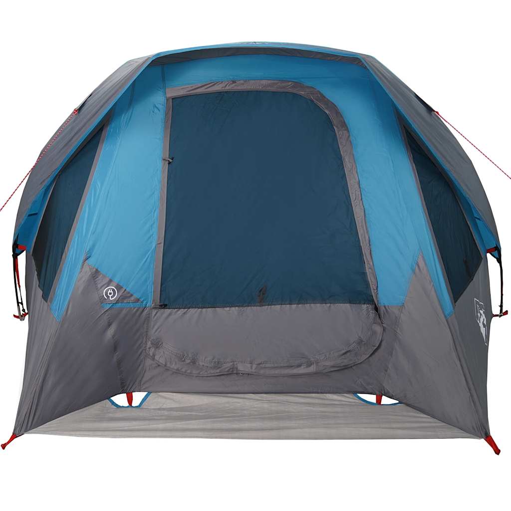 Campingzelt 4 Personen Blau Wasserdicht