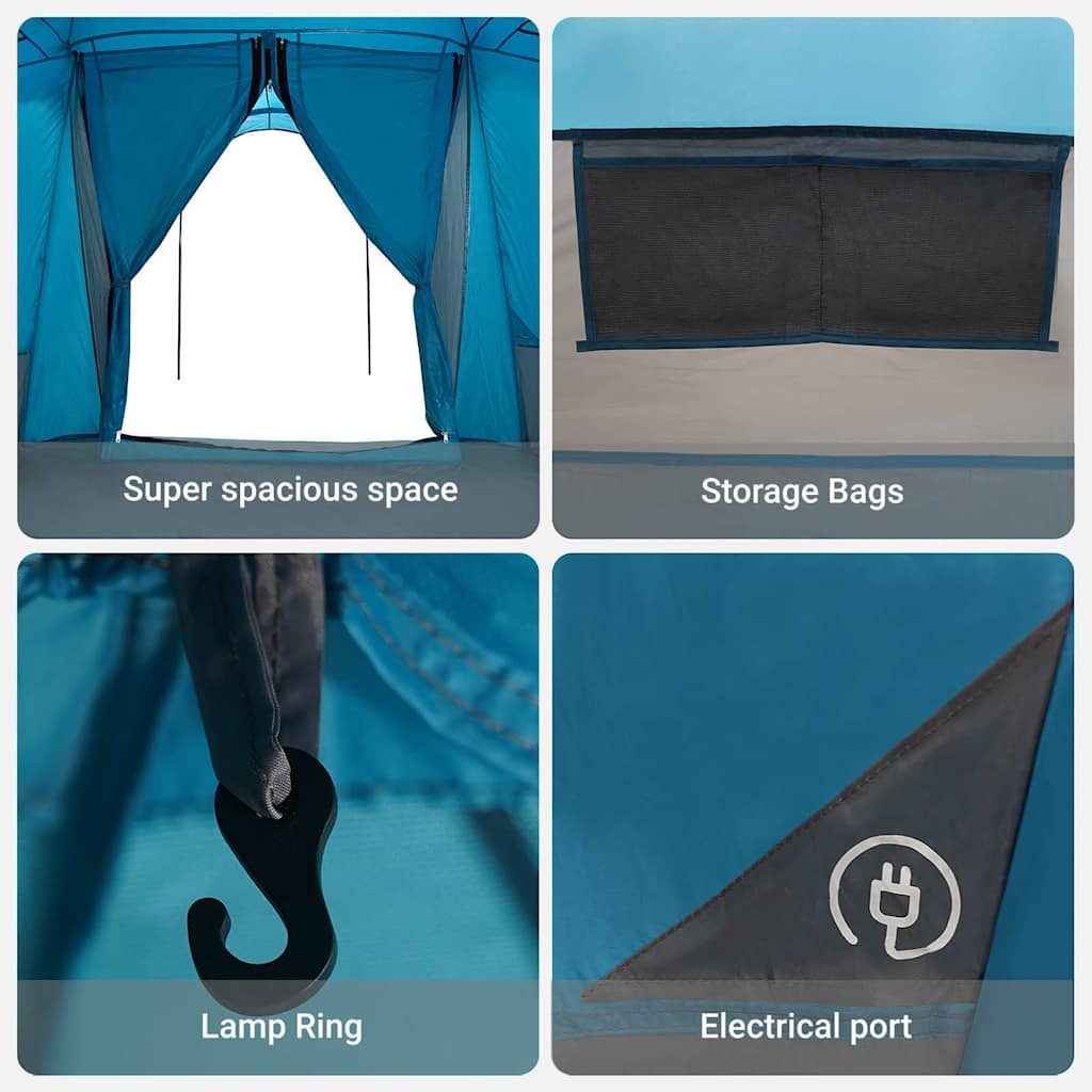 Zelte mit Dach Blau 721 x 335 x 212 cm Polyester