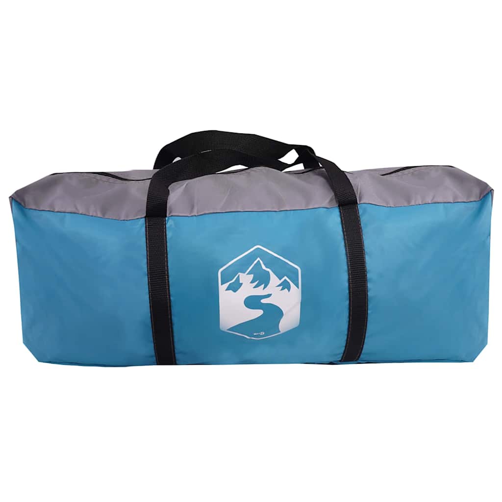 Familienzelt mit Dach Blau und Grau 721 x 335 x 212 cm