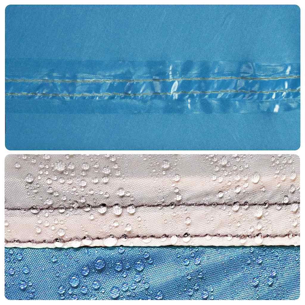 Familienzelt mit Dach Blau und Grau 721 x 335 x 212 cm
