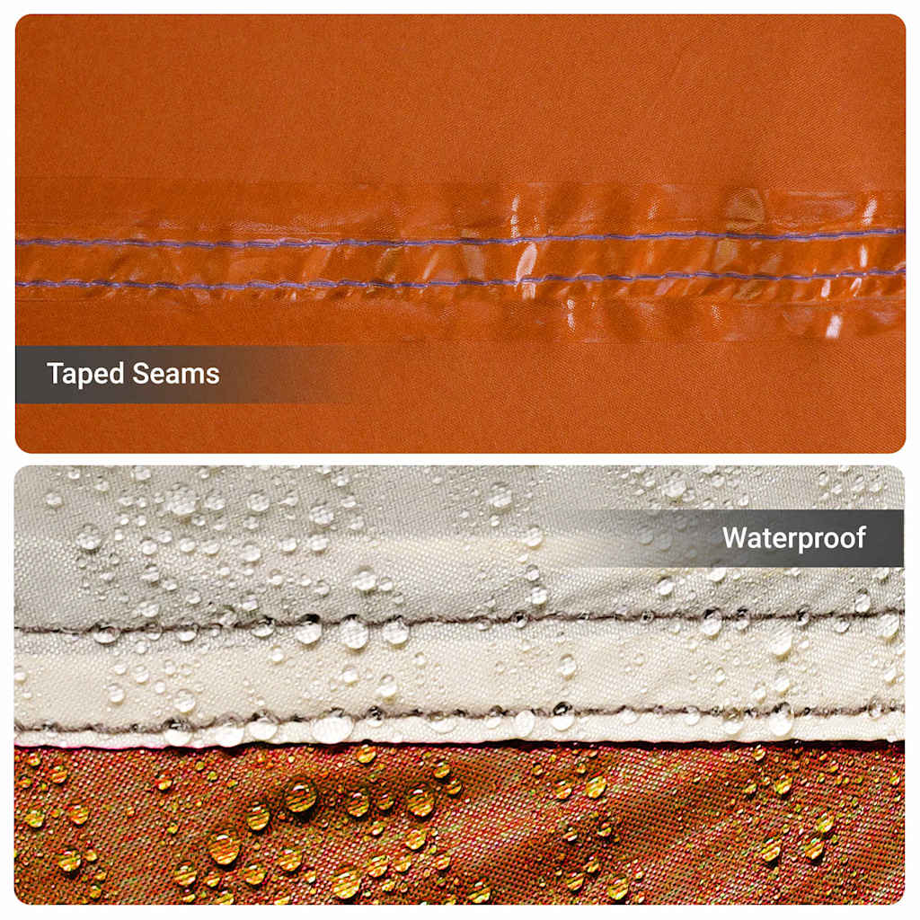 Zelte mit Dach Grau und Orange 721 x 335 x 212 cm Polyester