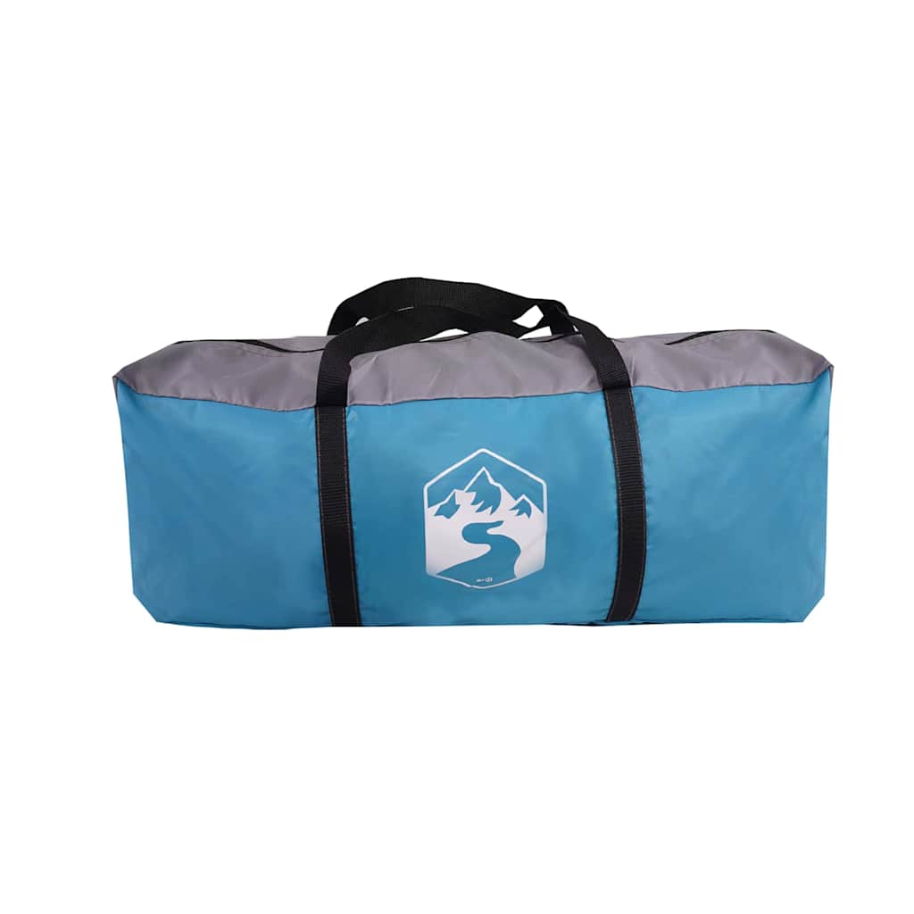 Familienzelt mit Dach Blau und Grau 576 x 325 x 213 cm