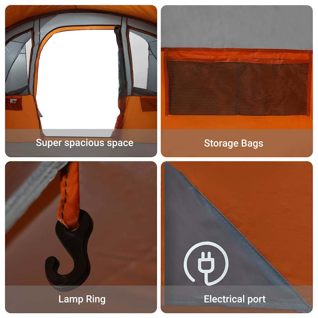 Zelte mit Dach Grau und Orange 576 x 325 x 213 cm Polyester