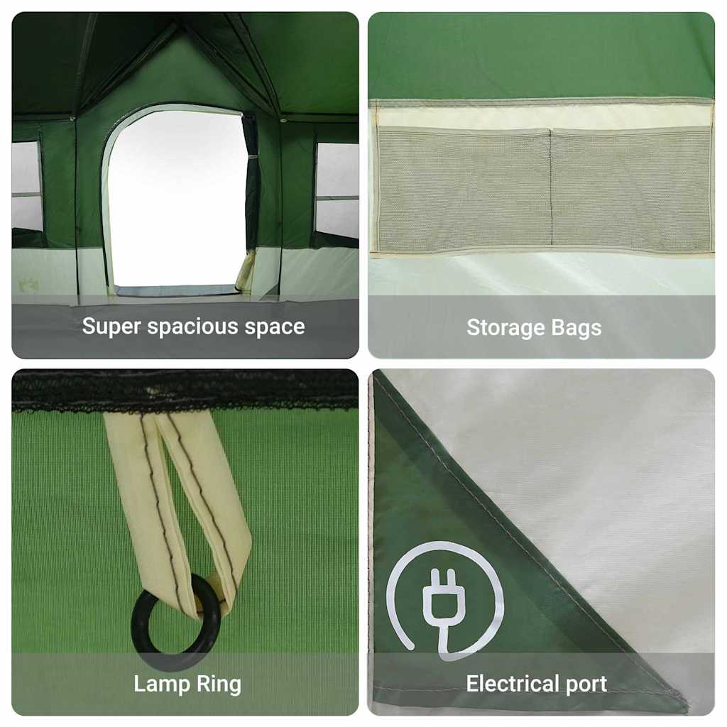Zelte mit Dach Grün 622 x 295 x 238 cm Polyester